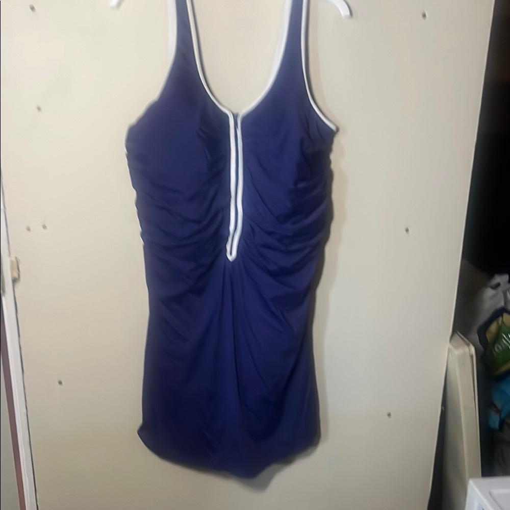 Women's Navy Blue Swim Dress Size 2X